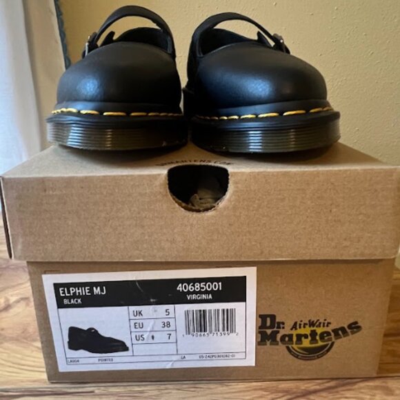 Dr Martens BRAND-NEW Elphie Virginia Leather Mary Jane Shoes Women's Sz 7 - Picture 7 of 13